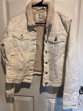 Stoosh Cream Sherpa Lined Jacket